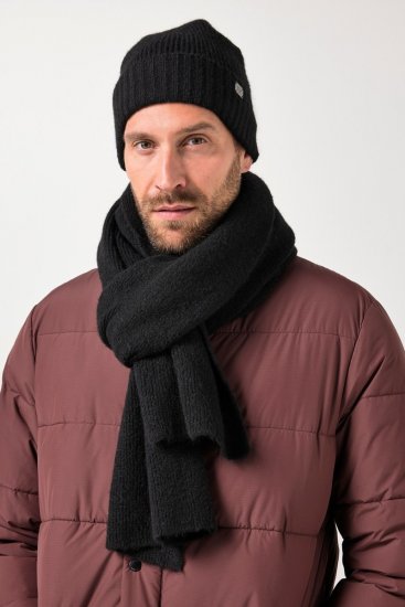 JP1880 834030 Adīta cepure Melns - Adītās cepures - 