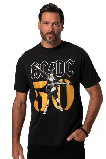 JP1880 AC/DC Graphic Band T-Shirt Black - T-krekli - T-krekli - 2XL-14XL