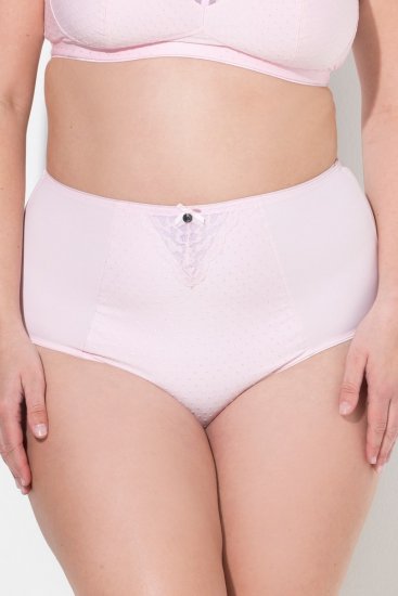 Ulla Popken 834307 Figūru veidojošas biksītes ar mežģīnēm Rozā - Figūru veidojoša veļa - 