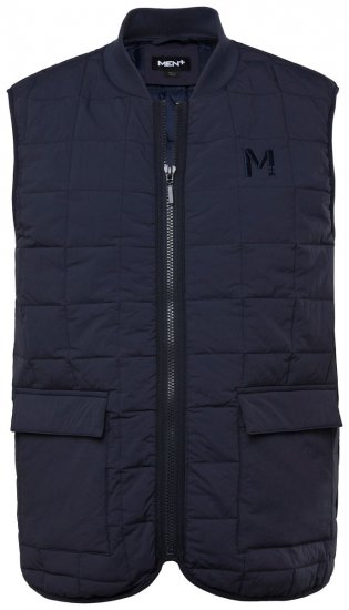 Men+ 464 Veste stepēta ar college apkakli Tumši zils - Jakas & Lietus apģērbs - Jakas - 2XL-12XL