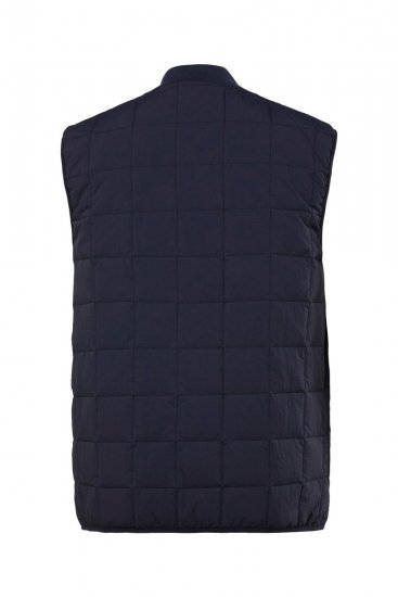 Men+ 464 Veste stepēta ar college apkakli Tumši zils - Jakas & Lietus apģērbs - Jakas - 2XL-12XL