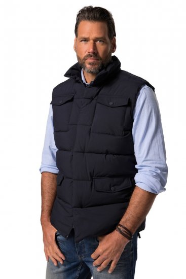 JP1880 834648 Veste stepēta ar stāvapkakli Tumši zils - Jakas & Lietus apģērbs - Jakas - 2XL-12XL