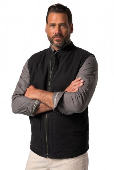 JP1880 834734 Canvas veste Melns - Jakas & Lietus apģērbs - Jakas - 2XL-12XL