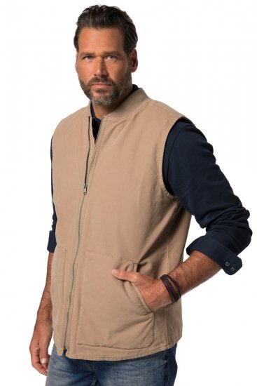 JP1880 834734 Canvas veste Tumši bēšs - Jakas & Lietus apģērbs - Jakas - 2XL-12XL