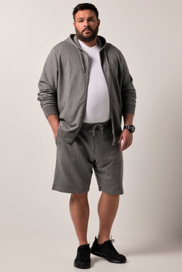 Men+ 851 Džemperis ar kapuci Pelēks melanžs - Džemperi un džemperi ar kapuci - Džemperi - 2XL-14XL