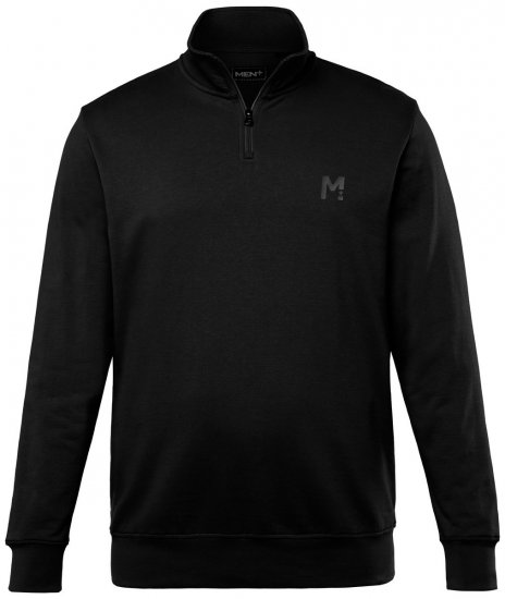 Men+ 856 Džemperis ar īsu rāvējslēdzēju Melns - Džemperi un džemperi ar kapuci - Džemperi - 2XL-14XL