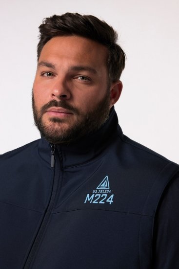 Men+ 414 Softshell veste ar stāvapkakli Tumši zils - Jakas & Lietus apģērbs - Jakas - 2XL-12XL