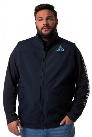 Men+ 414 Softshell veste ar stāvapkakli Tumši zils - Jakas & Lietus apģērbs - Jakas - 2XL-12XL