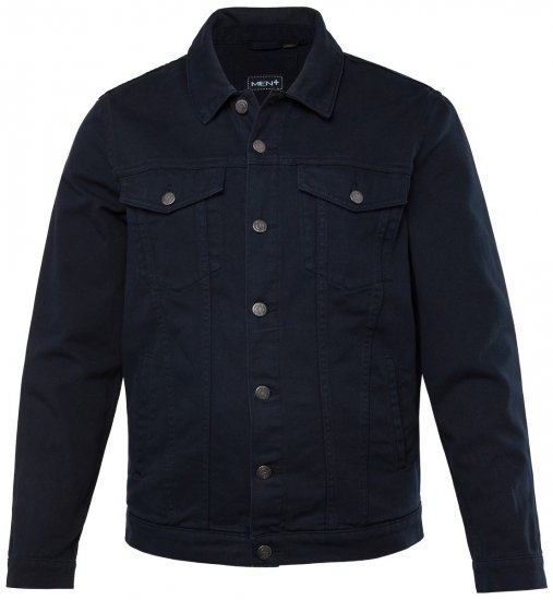 Men+ 446 Džinsa jaka ar krūšu kabatām Tumši zils - Jakas & Lietus apģērbs - Jakas - 2XL-12XL