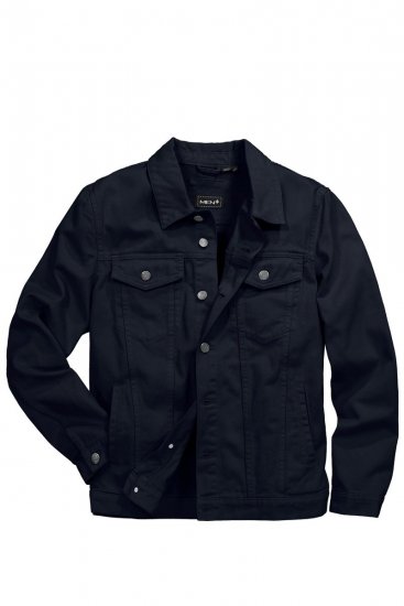 Men+ 446 Džinsa jaka ar krūšu kabatām Tumši zils - Jakas & Lietus apģērbs - Jakas - 2XL-12XL