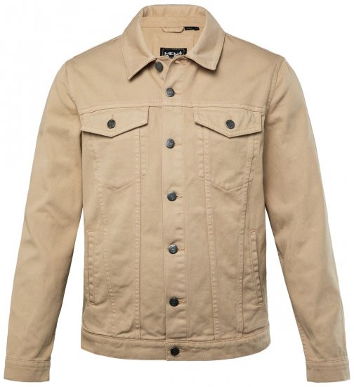 Men+ 446 Džinsa jaka ar krūšu kabatām Smilškrāsas - Jakas & Lietus apģērbs - Jakas - 2XL-12XL
