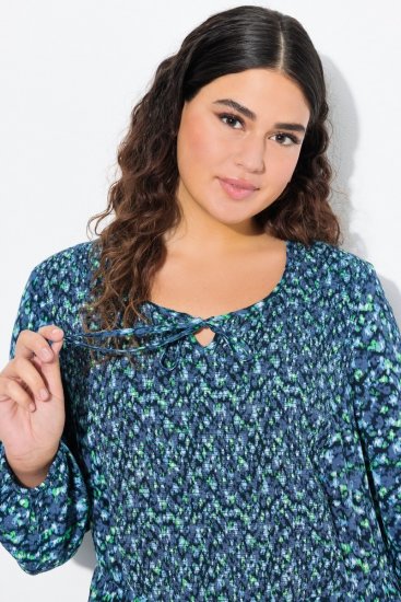 Ulla Popken 835713 Ziedaina kleita Tumši zils - Maxi kleitas - Sieviešu maxi kleitas lielos izmēros