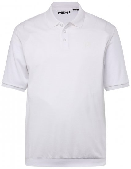 Men+ 264 Polo krekls bellyfit Balts - Polo krekli - Polo krekli - 2XL-8XL