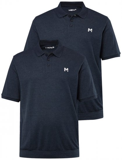 Men+ 266 Polo krekls bellyfit Tumši zils 2 gab. iepakojums - Polo krekli - Polo krekli - 2XL-8XL