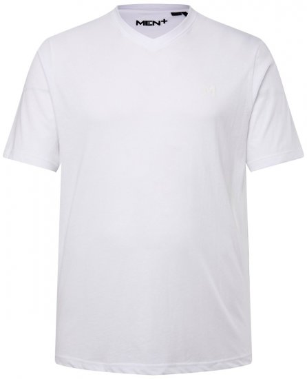 Men+ 279 T-krekls V veida kakla izgriezumu Balts - T-krekli - T-krekli - 2XL-14XL