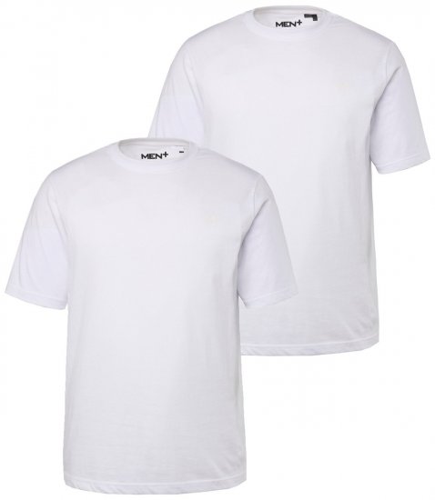 Men+ 285 T-krekls apaļu kakla izgriezumu Balts 2 gab. iepakojums - T-krekli - T-krekli - 2XL-14XL