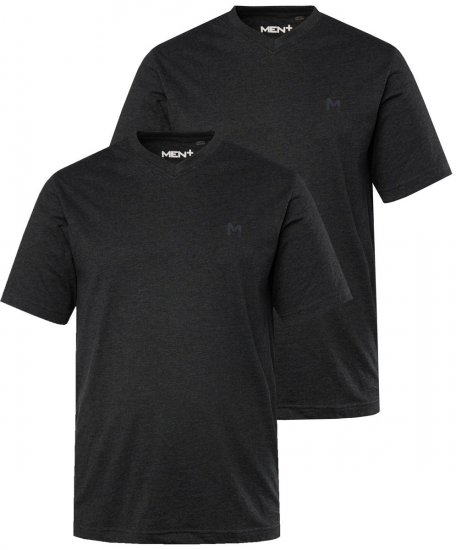 Men+ 299 T-krekls V veida kakla izgriezumu Melns 2 gab. iepakojums - T-krekli - T-krekli - 2XL-14XL