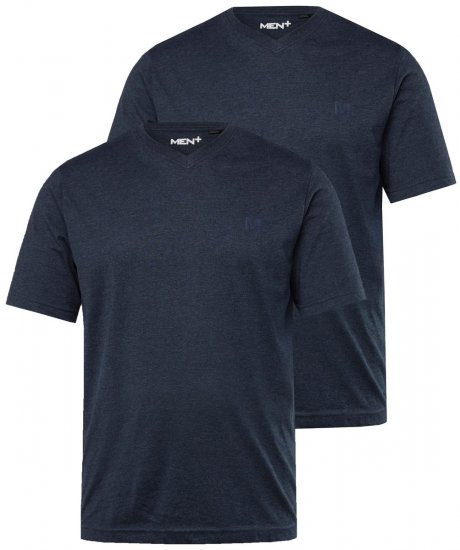 Men+ 299 T-krekls V veida kakla izgriezumu Tumši zils 2 gab. iepakojums - T-krekli - T-krekli - 2XL-14XL