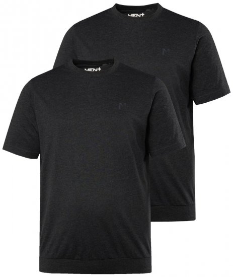 Men+ 311 T-krekls bellyfit Melns 2 gab. iepakojums - T-krekli - T-krekli - 2XL-14XL
