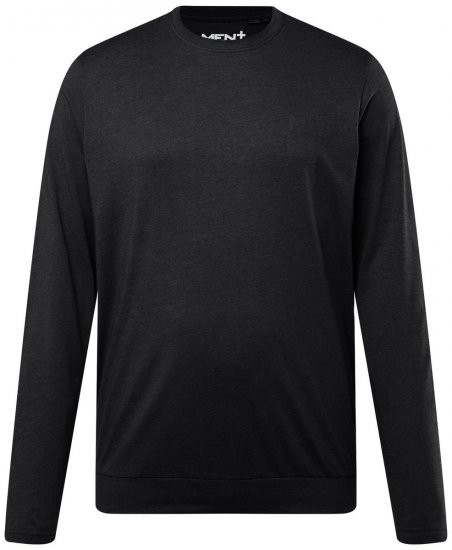 Men+ 313 T-krekls ar garām piedurknēm bellyfit Melns - T-krekli - T-krekli - 2XL-14XL