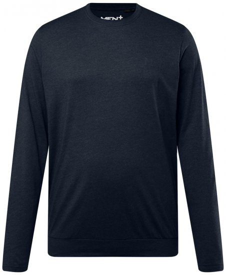Men+ 313 T-krekls ar garām piedurknēm bellyfit Tumši zils - T-krekli - T-krekli - 2XL-14XL