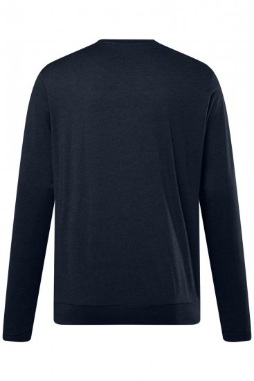 Men+ 313 T-krekls ar garām piedurknēm bellyfit Tumši zils - T-krekli - T-krekli - 2XL-14XL