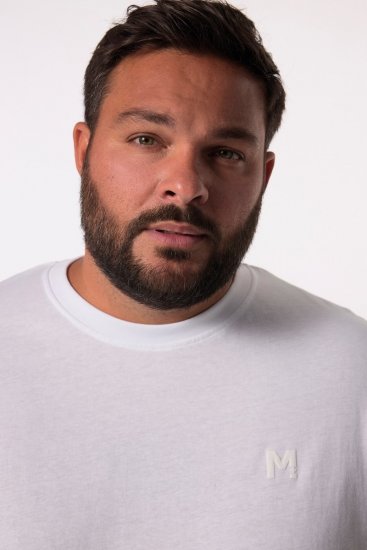 Men+ 313 T-krekls ar garām piedurknēm bellyfit Balts - T-krekli - T-krekli - 2XL-14XL