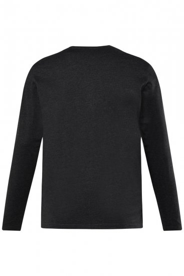 Men+ 383 Henley krekls ar garām piedurknēm Melns - T-krekli - T-krekli - 2XL-14XL