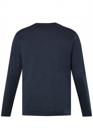 Men+ 383 Henley krekls ar garām piedurknēm Tumši zils - T-krekli - T-krekli - 2XL-14XL