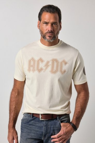 JP1880 836411 AC/DC Classic Logo T-krekls Smilšu pelēks - Grupas T-krekli - Grupu un mūzikas T-krekli