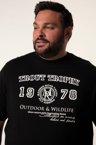 Men+ 424 T-krekls Trout Trophy Melns - T-krekli - T-krekli - 2XL-14XL
