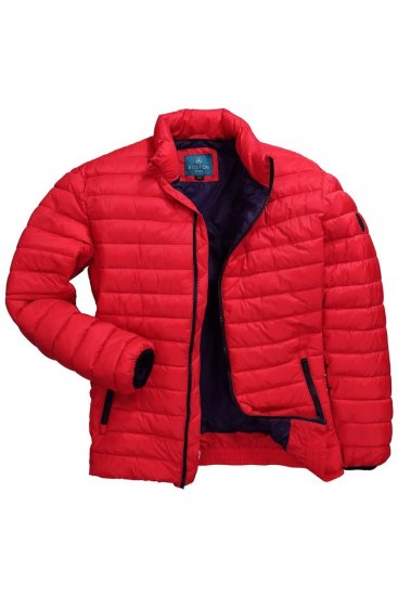 Boston Park 638 Stepēta jaka bellyfit ar stāvapkakli Sarkans - Jakas & Lietus apģērbs - Jakas - 2XL-12XL