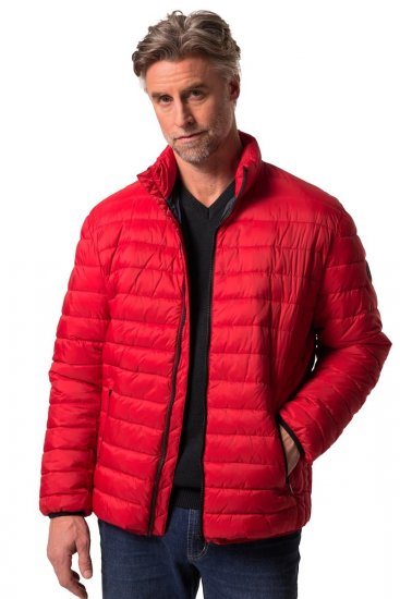 Boston Park 638 Stepēta jaka bellyfit ar stāvapkakli Sarkans - Jakas & Lietus apģērbs - Jakas - 2XL-12XL