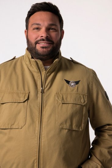Men+ 641 Kokvilnas jaka ar stāvapkakli Kamieļkrāsa - Jakas & Lietus apģērbs - Jakas - 2XL-12XL