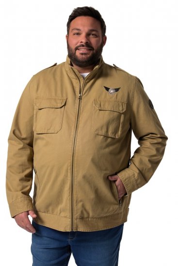 Men+ 641 Kokvilnas jaka ar stāvapkakli Kamieļkrāsa - Jakas & Lietus apģērbs - Jakas - 2XL-12XL