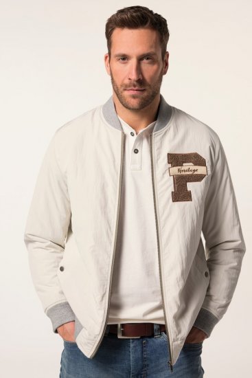 JP1880 836786 College jaka ar emblēmu Krēmbalts - Jakas & Lietus apģērbs - Jakas - 2XL-12XL