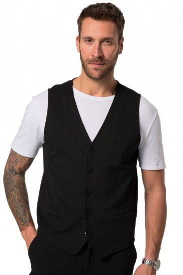 JP1880 New York Flexnamic Džersija veste Melns - Uzvalki un žaketes - Liela izmēra uzvalki un bleizeri