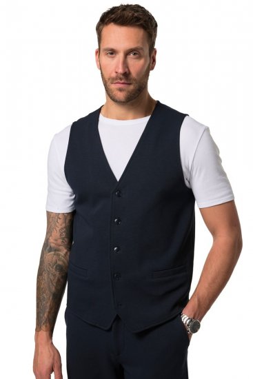 JP1880 New York Flexnamic Džersija veste Tumši zils - Uzvalki un žaketes - Liela izmēra uzvalki un bleizeri