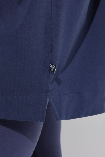 Ulla Popken 837190 Mājas pončo ar kapuci Tumši violets - Pidžamas/Loungewear - 