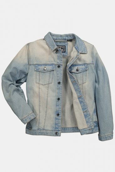 STHUGE 837222 Džinsa jaka ar krūšu kabatām Gaiši zils - Jakas & Lietus apģērbs - Jakas - 2XL-12XL