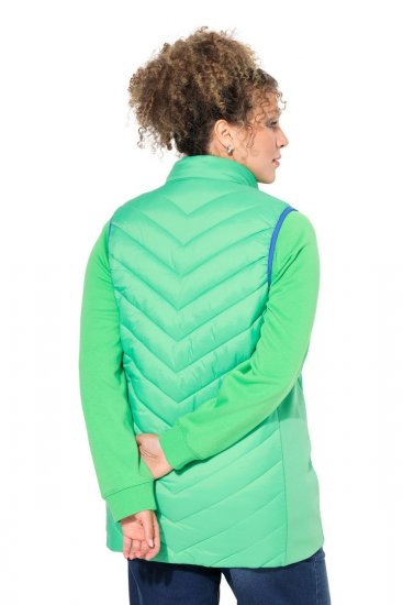 Ulla Popken 837409 Stepēta HYPRAR veste Gaiši zaļš - Vestes - 
