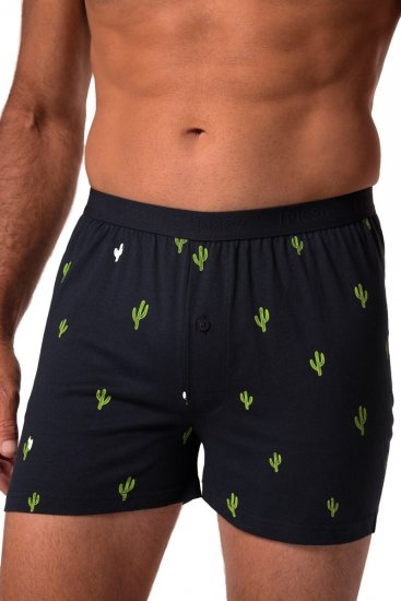JP1880 837629 Bokseršorti FLEXNAMIC® ar kaktusu apdruku Tumši zils 2 gab. iepakojums - Apakšveļa un peldšorti - Apakšveļa - 2XL-8XL