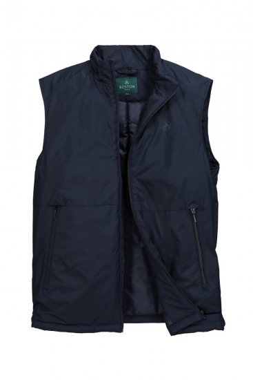 Boston Park 877 Veste ar stāvapkakli un rāvējslēdzēju Tumši zils - Jakas & Lietus apģērbs - Jakas - 2XL-12XL