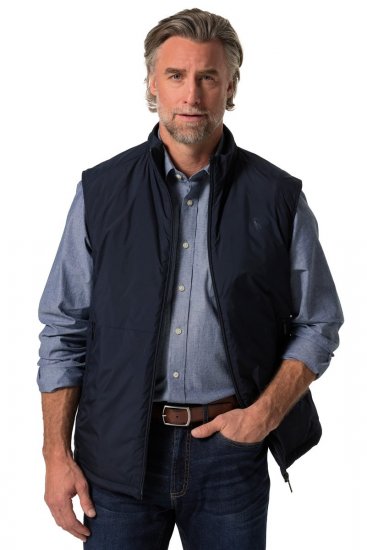 Boston Park 877 Veste ar stāvapkakli un rāvējslēdzēju Tumši zils - Jakas & Lietus apģērbs - Jakas - 2XL-12XL
