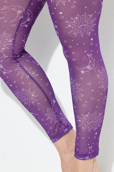 Ulla Popken 837935 Zeķu legingi ar rakstu Violets - Zeķubikses & zeķes - 