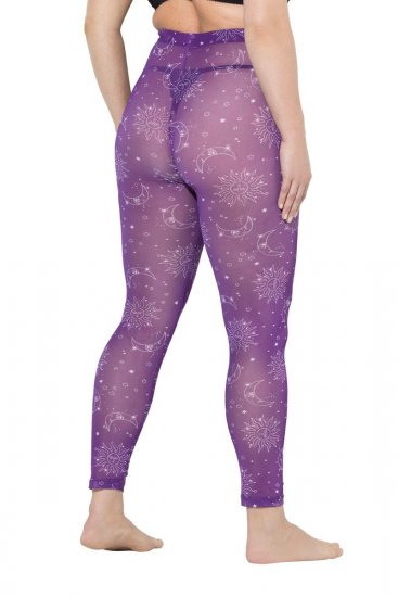 Ulla Popken 837935 Zeķu legingi ar rakstu Violets - Zeķubikses & zeķes - 