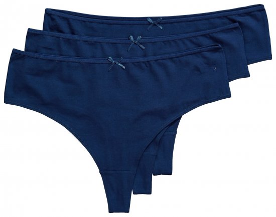 Ulla Popken 838637 Stringi 3 gab. Tumši zils - Biksītes - 