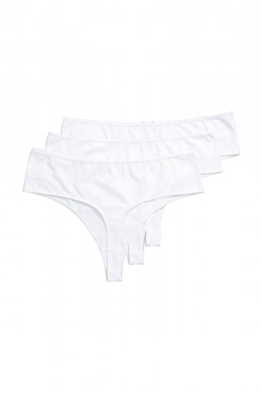 Ulla Popken 838637 Stringi 3 gab. Balts - Biksītes - 