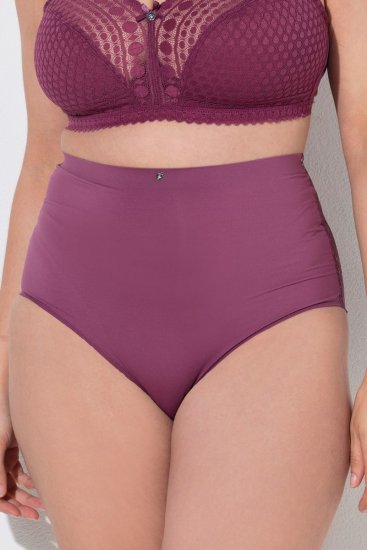 Ulla Popken 838675 Biksītes ar augstu vidukli Tumši violets - Biksītes - 