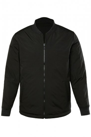 JP1880 838875 Abpusēja college jaka Melns - Jakas & Lietus apģērbs - Jakas - 2XL-12XL